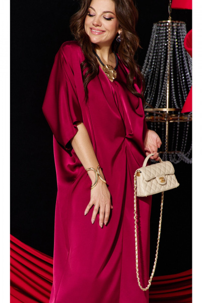 Платье Vittoria Queen 26373 вишневый - фото 5