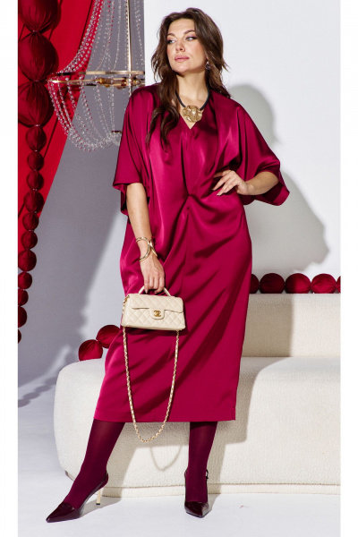 Платье Vittoria Queen 26373 вишневый - фото 2