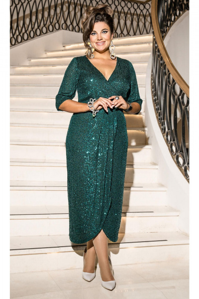 Платье Vittoria Queen 26653 изумрудный - фото 1