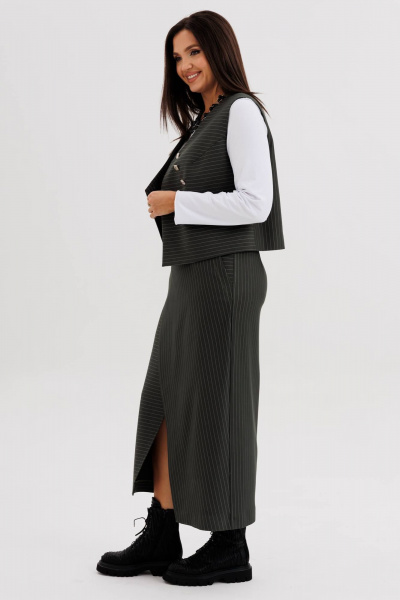 Джемпер, жилет, юбка Fantazia Mod 5282 зеленый - фото 6