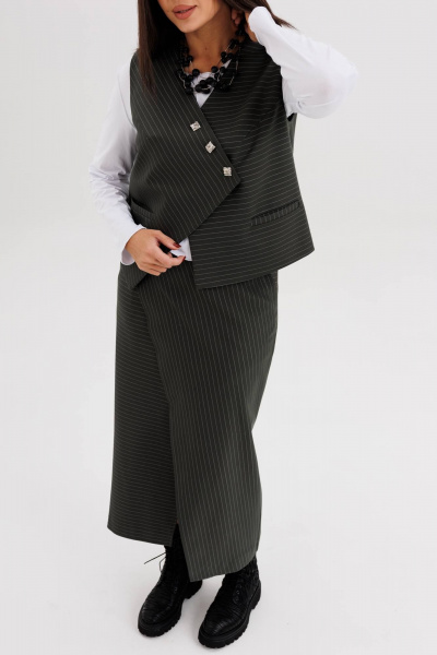 Джемпер, жилет, юбка Fantazia Mod 5282 зеленый - фото 4