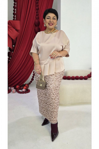 Блуза, юбка Vittoria Queen 26933 розовый - фото 9