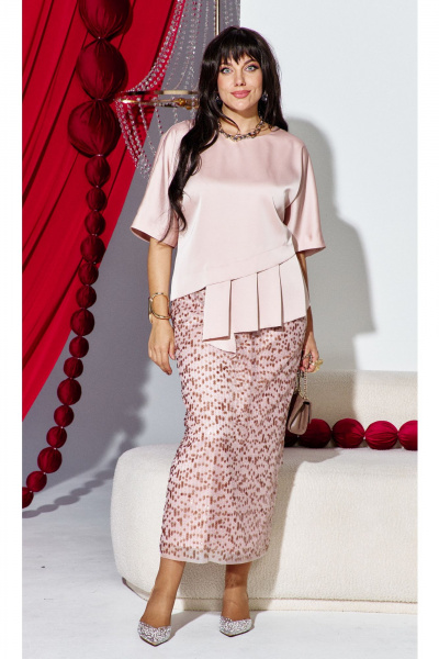 Блуза, юбка Vittoria Queen 26933 розовый - фото 8