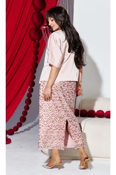 Блуза, юбка Vittoria Queen 26933 розовый - фото 4