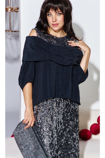 Блуза, юбка Vittoria Queen 27283 черный - фото 7