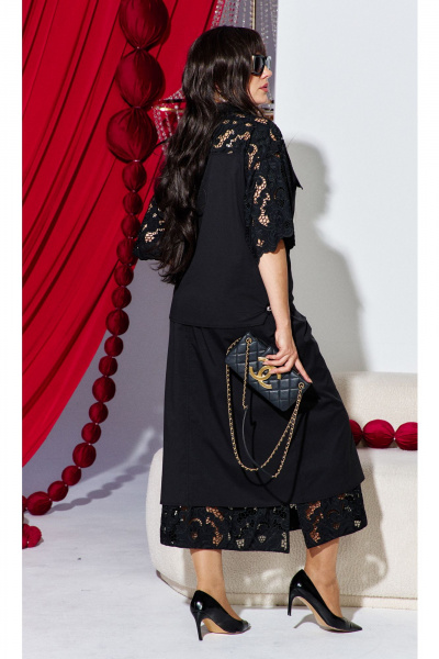 Блуза, юбка Vittoria Queen 27513 черный - фото 7