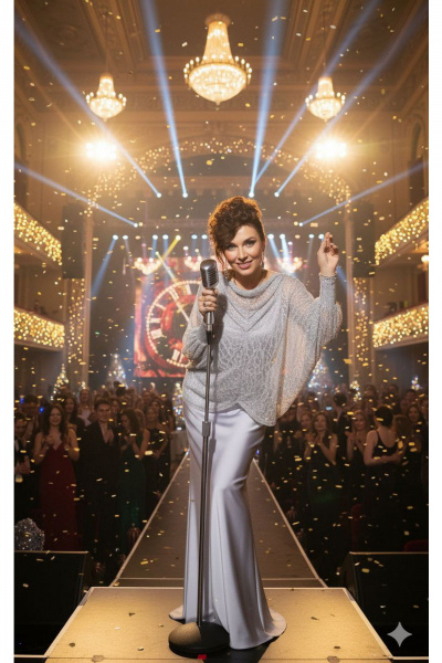 Блуза, топ, юбка Vittoria Queen 27653 серебристый - фото 7