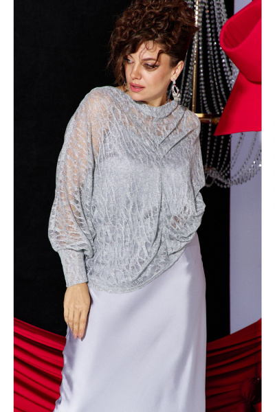 Блуза, топ, юбка Vittoria Queen 27653 серебристый - фото 5