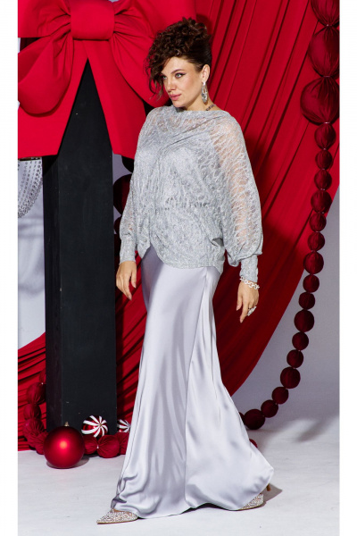 Блуза, топ, юбка Vittoria Queen 27653 серебристый - фото 2