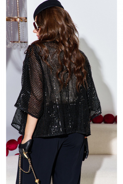 Блуза, брюки, жакет Vittoria Queen 27603 черно-золотой - фото 4