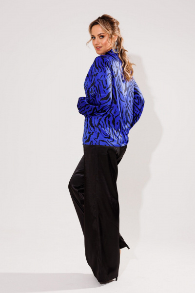 Блуза Anelli 1736 зебра блу - фото 4