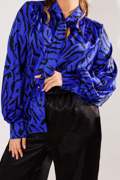 Блуза Anelli 1736 зебра блу - фото 2