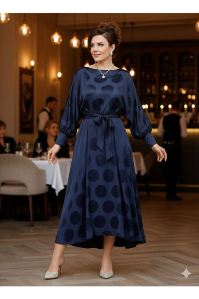 Платье Vittoria Queen 27733 темно-синий - фото 3