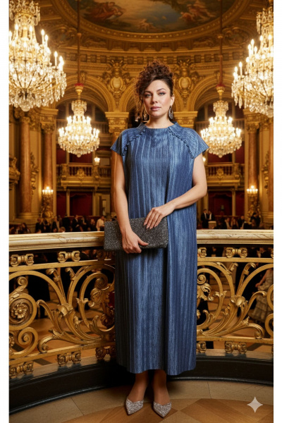 Платье Vittoria Queen 28513 синий - фото 4