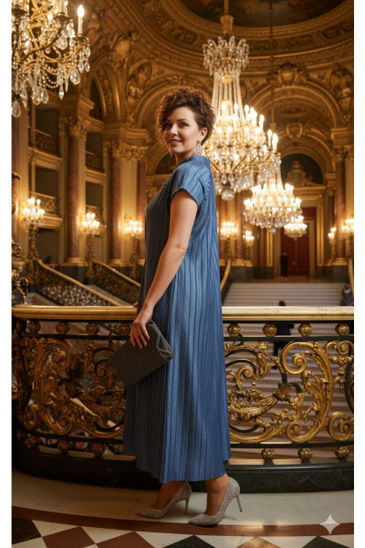 Платье Vittoria Queen 28513 синий - фото 2