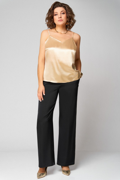 Брюки, жакет, топ Мишель стиль 1315 черно-золотой - фото 9