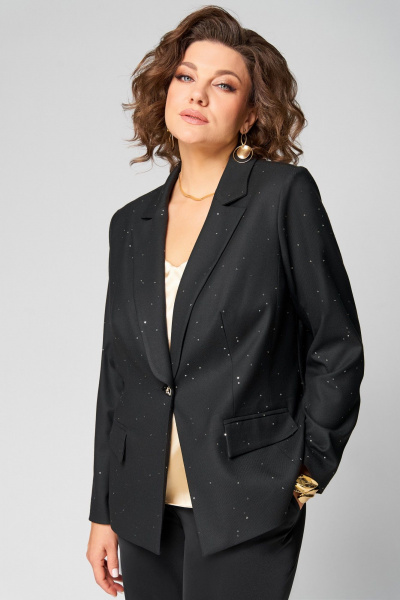 Брюки, жакет, топ Мишель стиль 1315 черно-золотой - фото 7