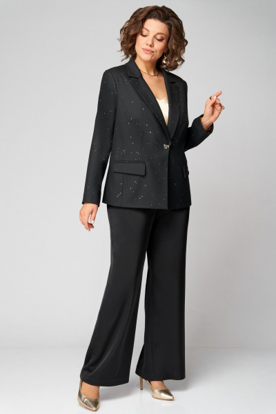 Брюки, жакет, топ Мишель стиль 1315 черно-золотой - фото 4