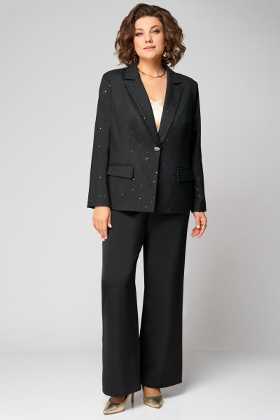 Брюки, жакет, топ Мишель стиль 1315 черно-золотой - фото 3