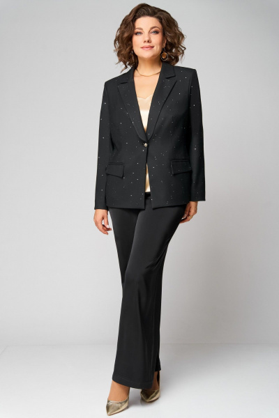 Брюки, жакет, топ Мишель стиль 1315 черно-золотой - фото 2