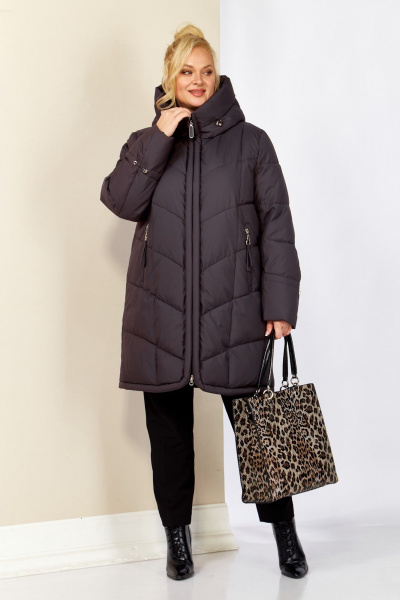 Пальто Shetti 2204 баклажан - фото 7