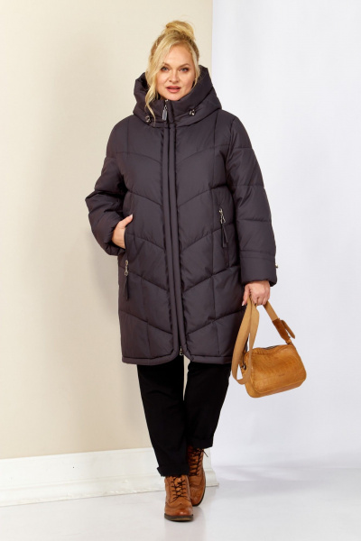 Пальто Shetti 2204 баклажан - фото 4