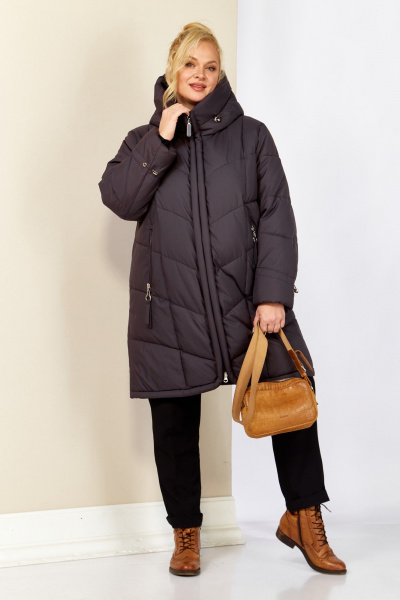 Пальто Shetti 2204 баклажан - фото 2