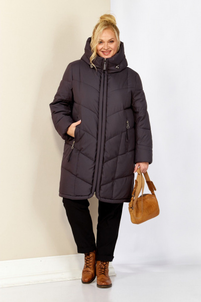 Пальто Shetti 2204 баклажан - фото 1