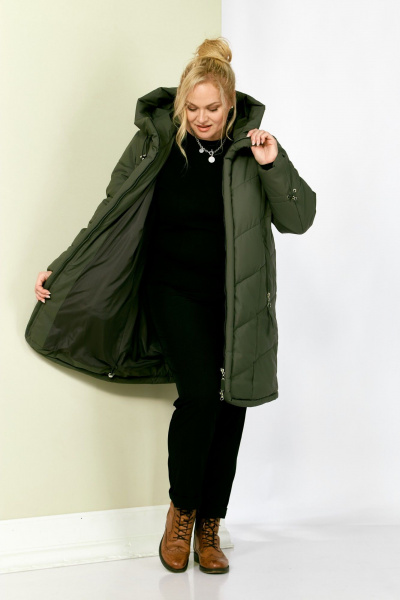 Пальто Shetti 2204 лесной - фото 7