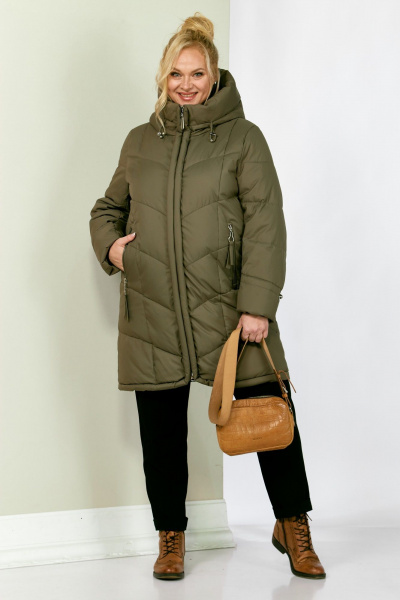 Пальто Shetti 2204 олива - фото 6