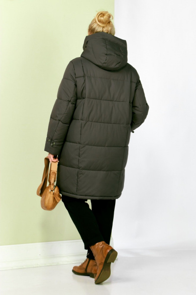 Пальто Shetti 2204 серо-зеленый - фото 8