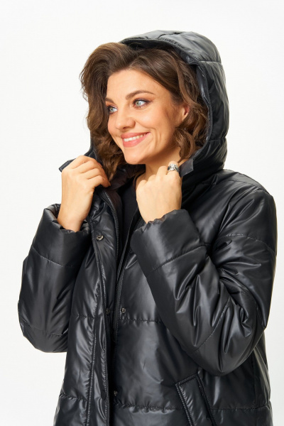 Пальто ANASTASIA MAK 1026 черный - фото 5