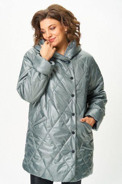 Полупальто ANASTASIA MAK 1055-1 мох - фото 11