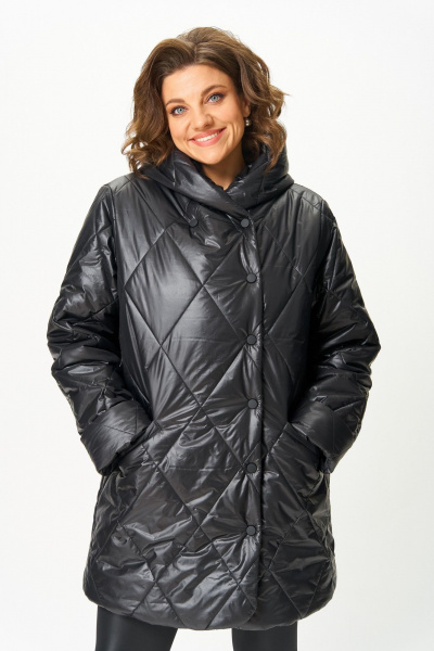 Полупальто ANASTASIA MAK 1055-1 черный - фото 9