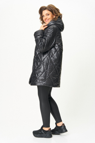 Полупальто ANASTASIA MAK 1055-1 черный - фото 7