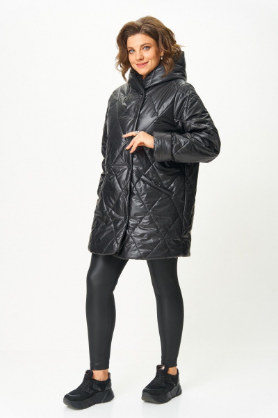 Полупальто ANASTASIA MAK 1055-1 черный - фото 6