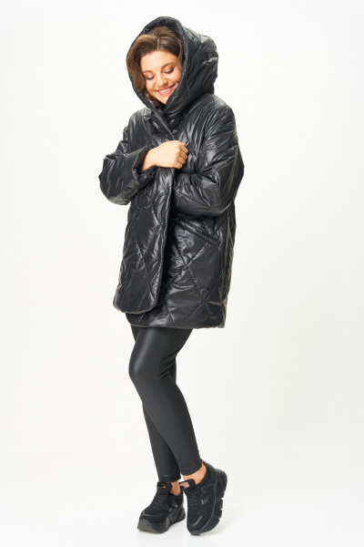 Полупальто ANASTASIA MAK 1055-1 черный - фото 3