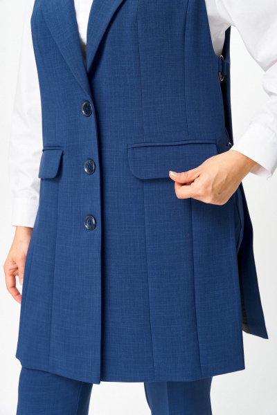 Брюки, жилет ANASTASIA MAK 1211 синий - фото 14