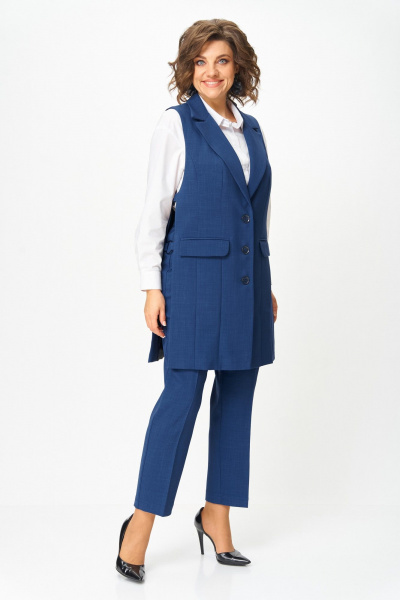Брюки, жилет ANASTASIA MAK 1211 синий - фото 2