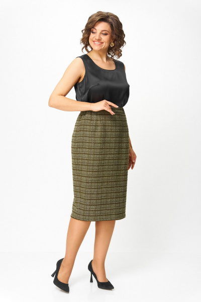 Жакет, юбка ANASTASIA MAK 1214а зеленый - фото 11