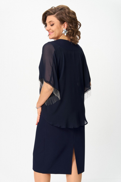 Платье ANASTASIA MAK 1293 темно-синий - фото 13