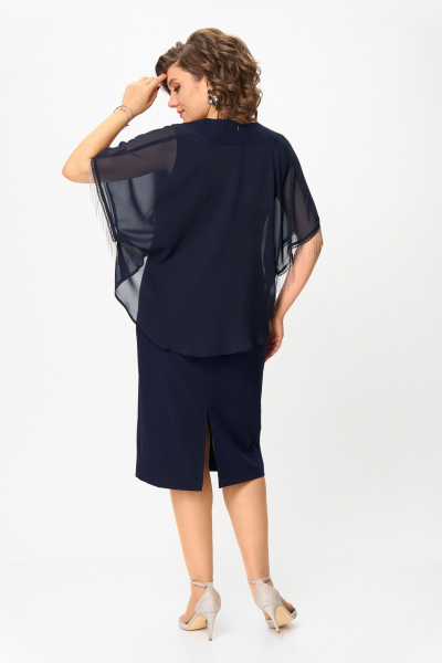 Платье ANASTASIA MAK 1293 темно-синий - фото 8