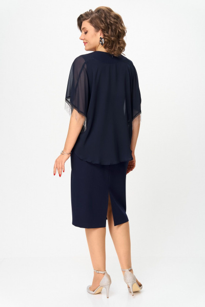 Платье ANASTASIA MAK 1293 темно-синий - фото 7