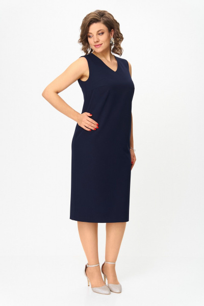 Платье ANASTASIA MAK 1293 темно-синий - фото 4