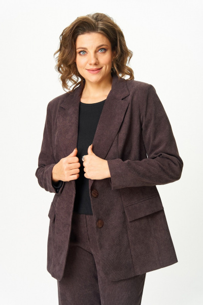 Блейзер ANASTASIA MAK 1304 коричневый - фото 9