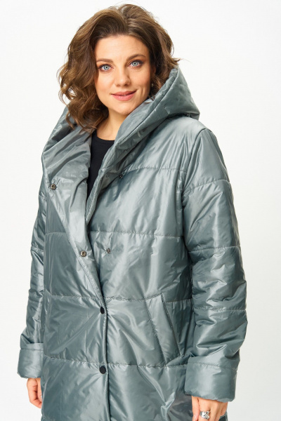 Пальто ANASTASIA MAK 3011 мох - фото 11