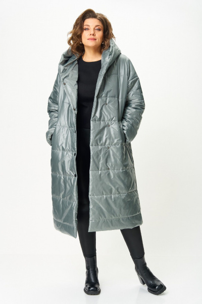 Пальто ANASTASIA MAK 3011 мох - фото 10