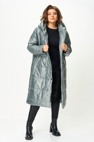 Пальто ANASTASIA MAK 3011 мох - фото 9