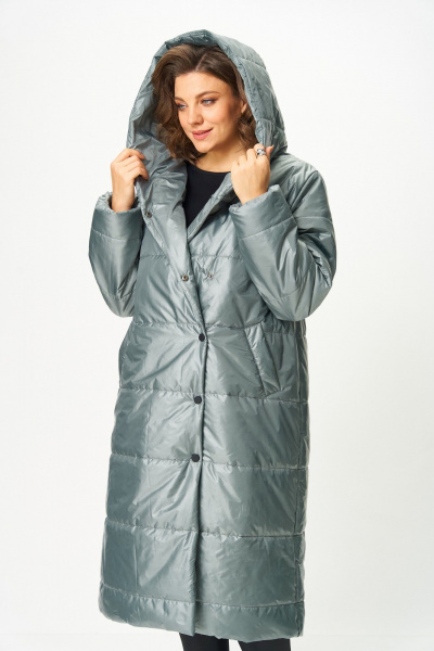 Пальто ANASTASIA MAK 3011 мох - фото 4