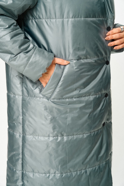 Пальто ANASTASIA MAK 3011 мох - фото 6